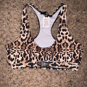 Missguided leopard buckle bikini top